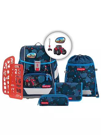 STEP BY STEP | Set de mochila escolar de 6 piezas - 2en1 Plus Tractor Freddy | 